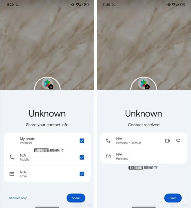 Potential Android version of NameDrop
