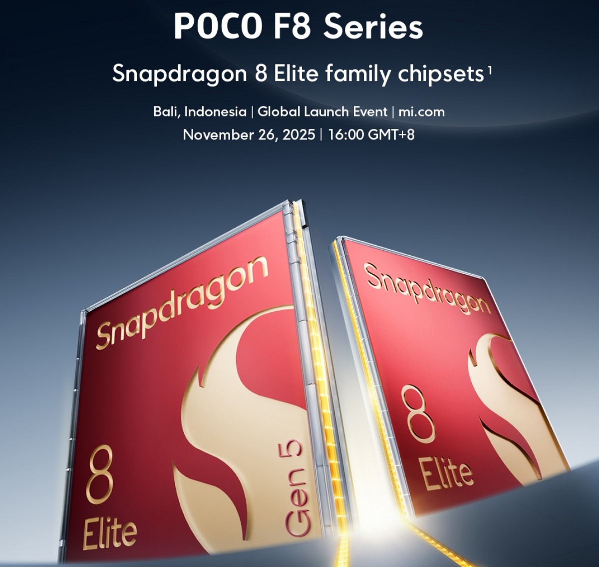 Poco F8 Ultra and F8 Pro chipset details