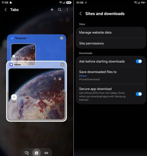 Samsung Internet Browser new features