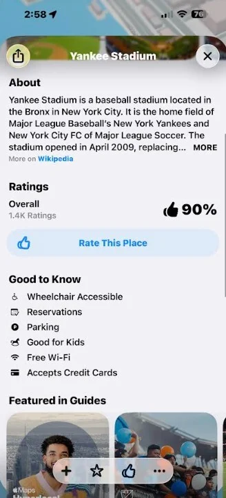 Google Maps tips feature