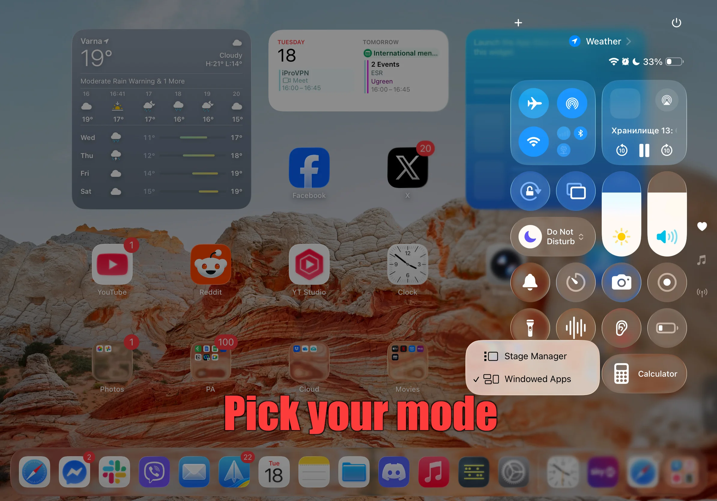 Windowed apps interface on iPadOS 26