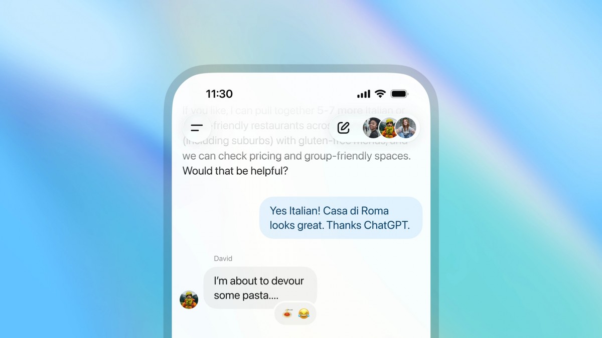 ChatGPT group chat interface