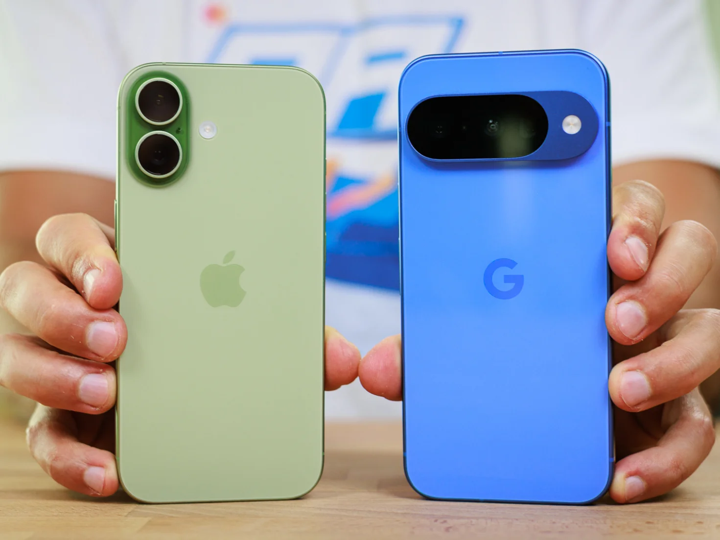 Pixel 10 and iPhone 17 side-by-side