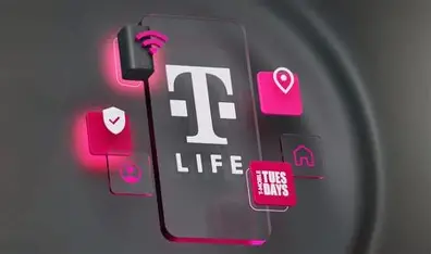 T-Life app on smartphone screen