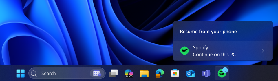 Windows and Android app continuity