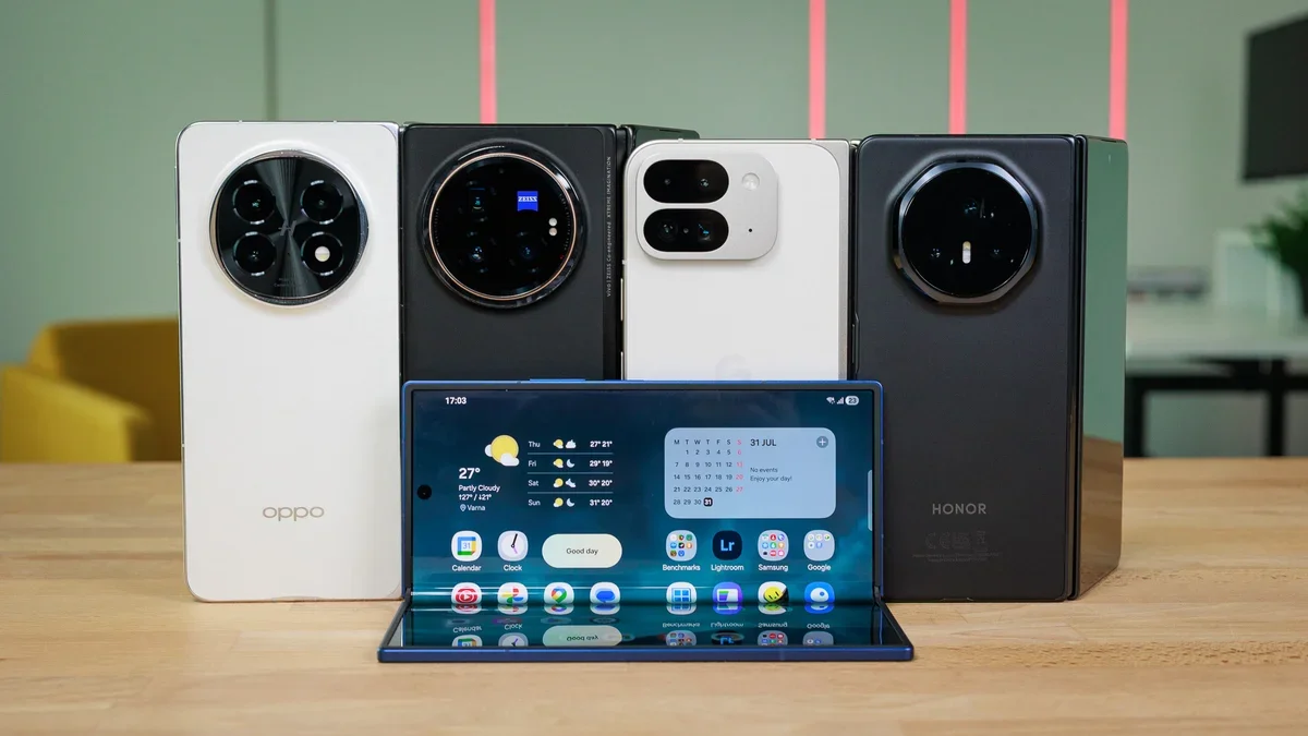 Foldable phone comparison image by PhoneArena