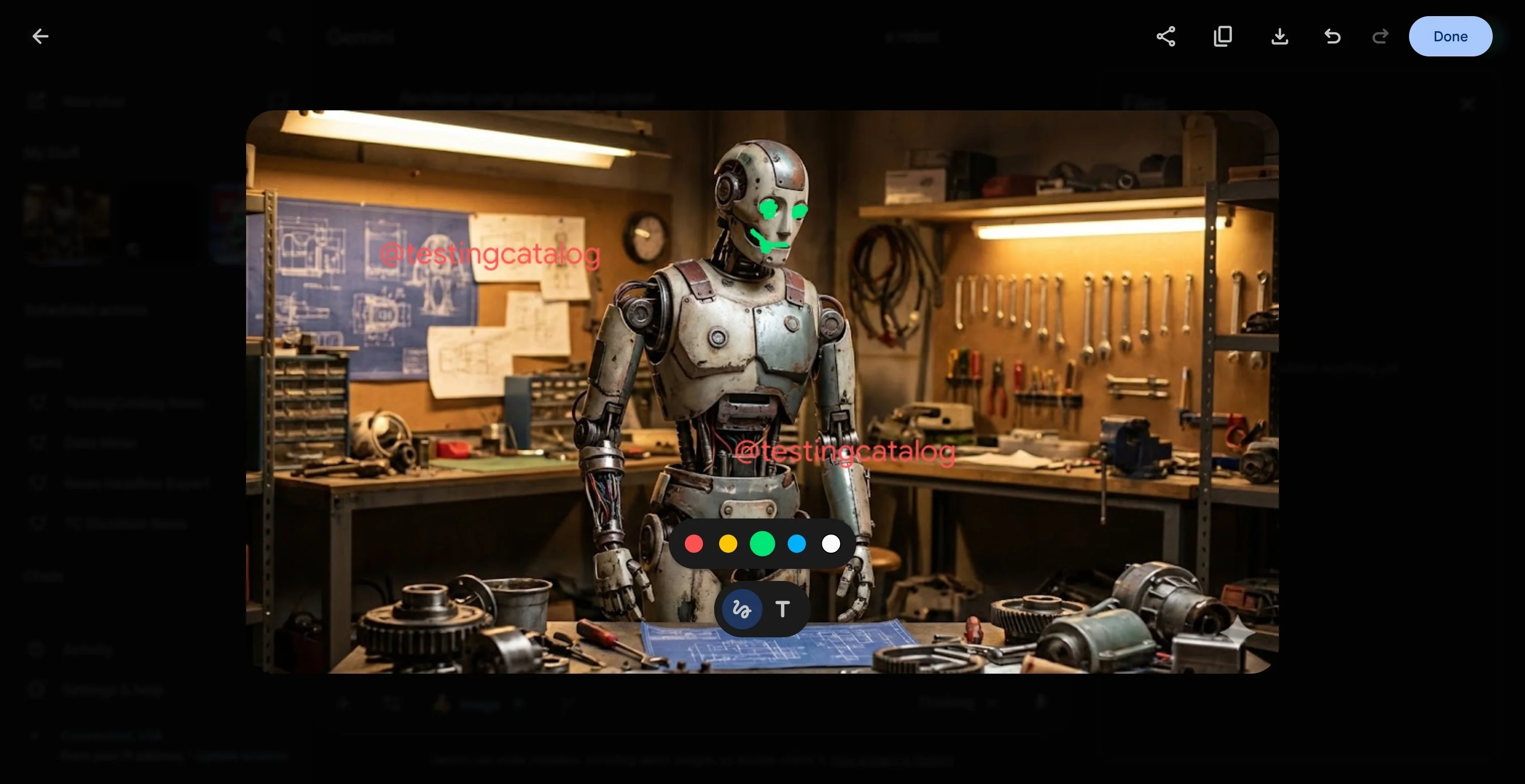 Gemini image editing with doodle feature