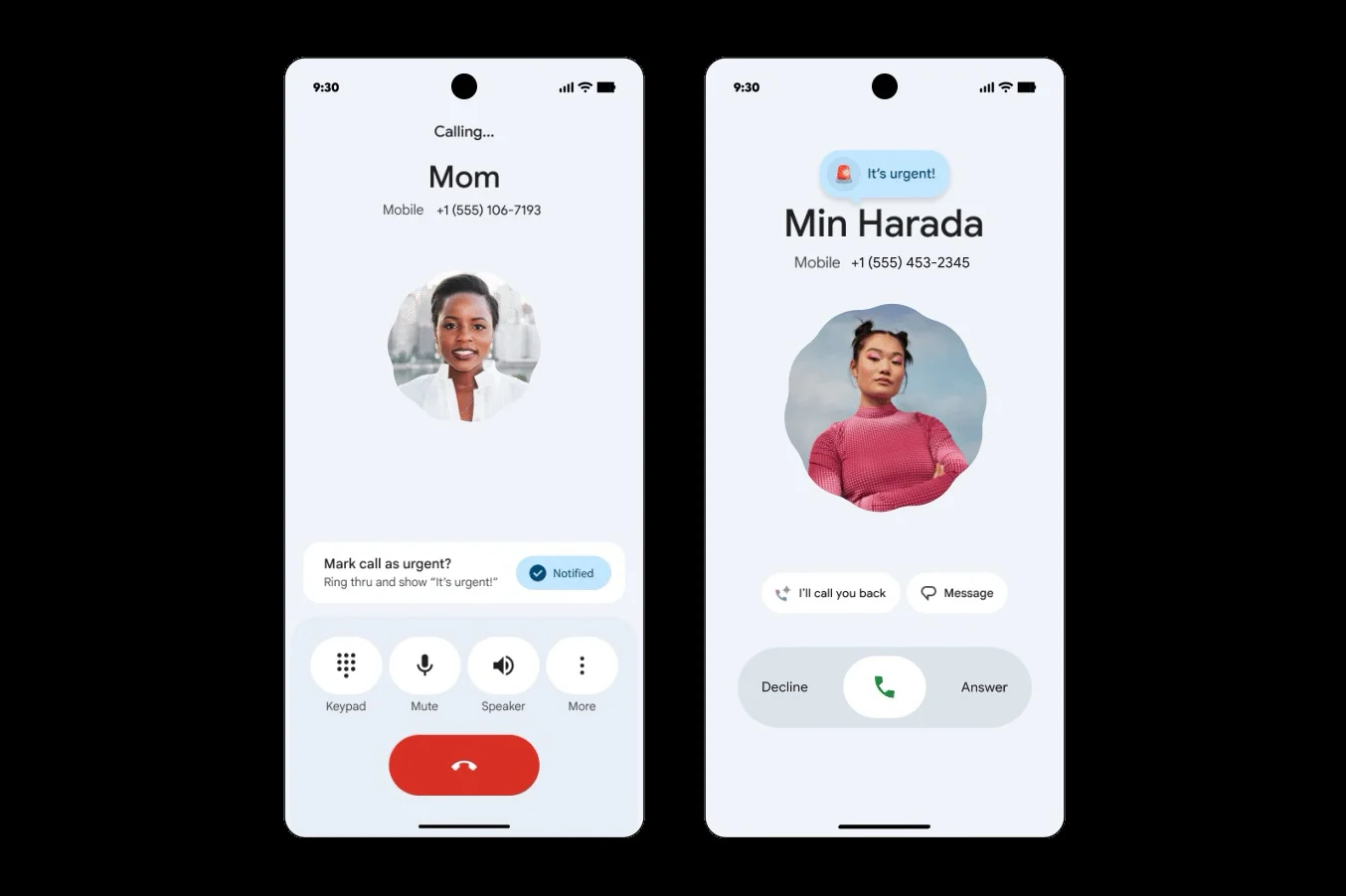 Call Reason feature on both caller and receiver phones
