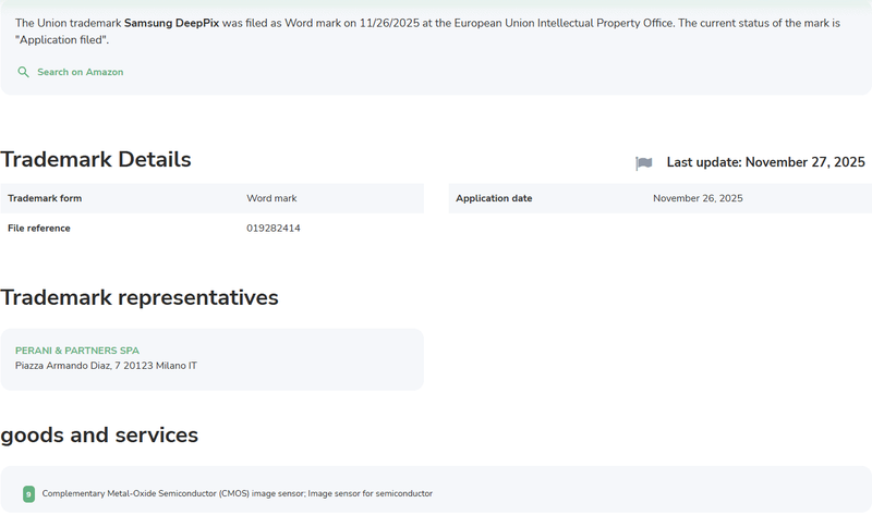 Samsung Camera Sensor