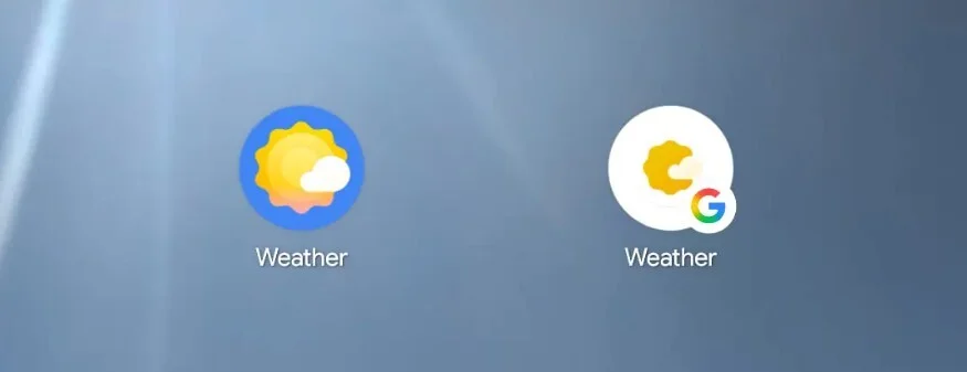 Weather app icons for Pixel and Google Weather