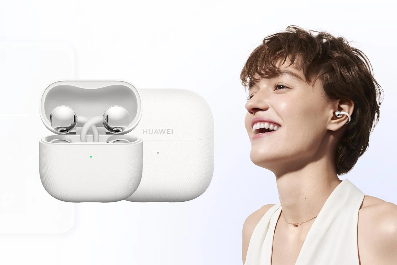 Stylish Huawei FreeClip 2 earbuds