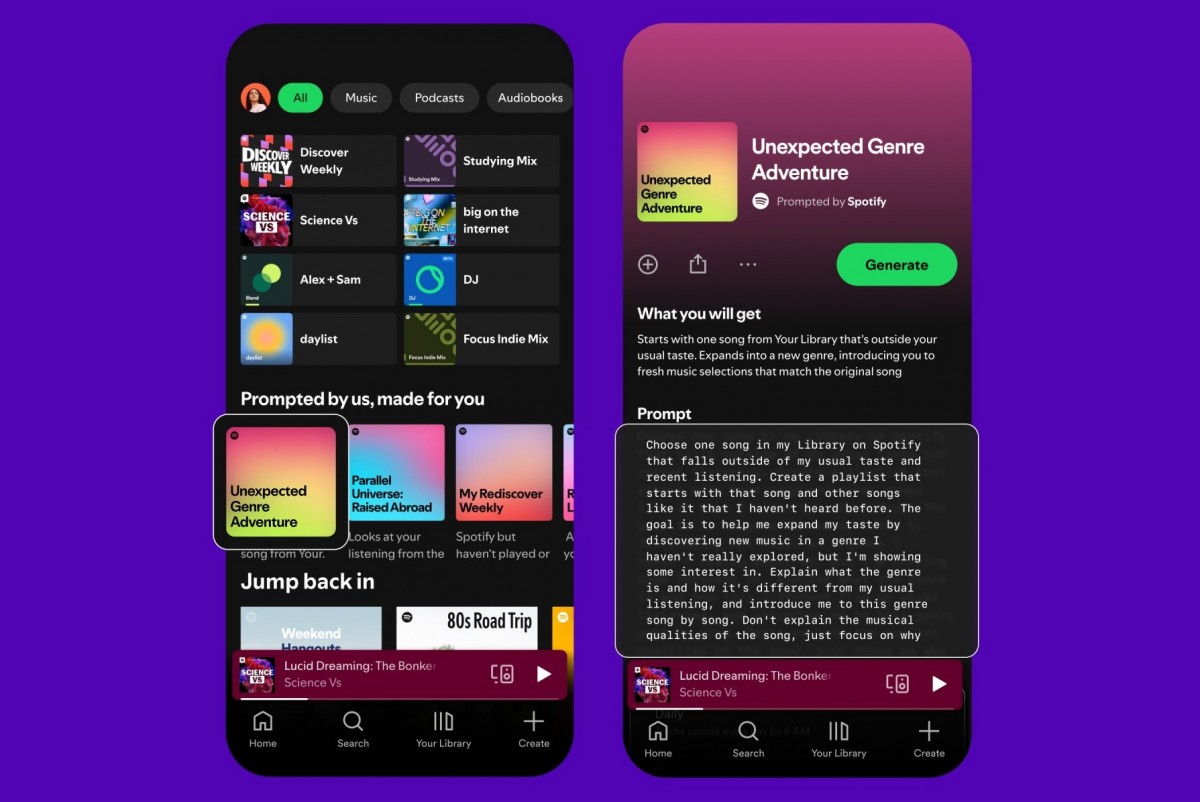 Spotify’s new Prompted Playlist feature puts you in charge of the algorithm