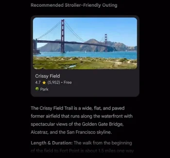 Location card with ratings