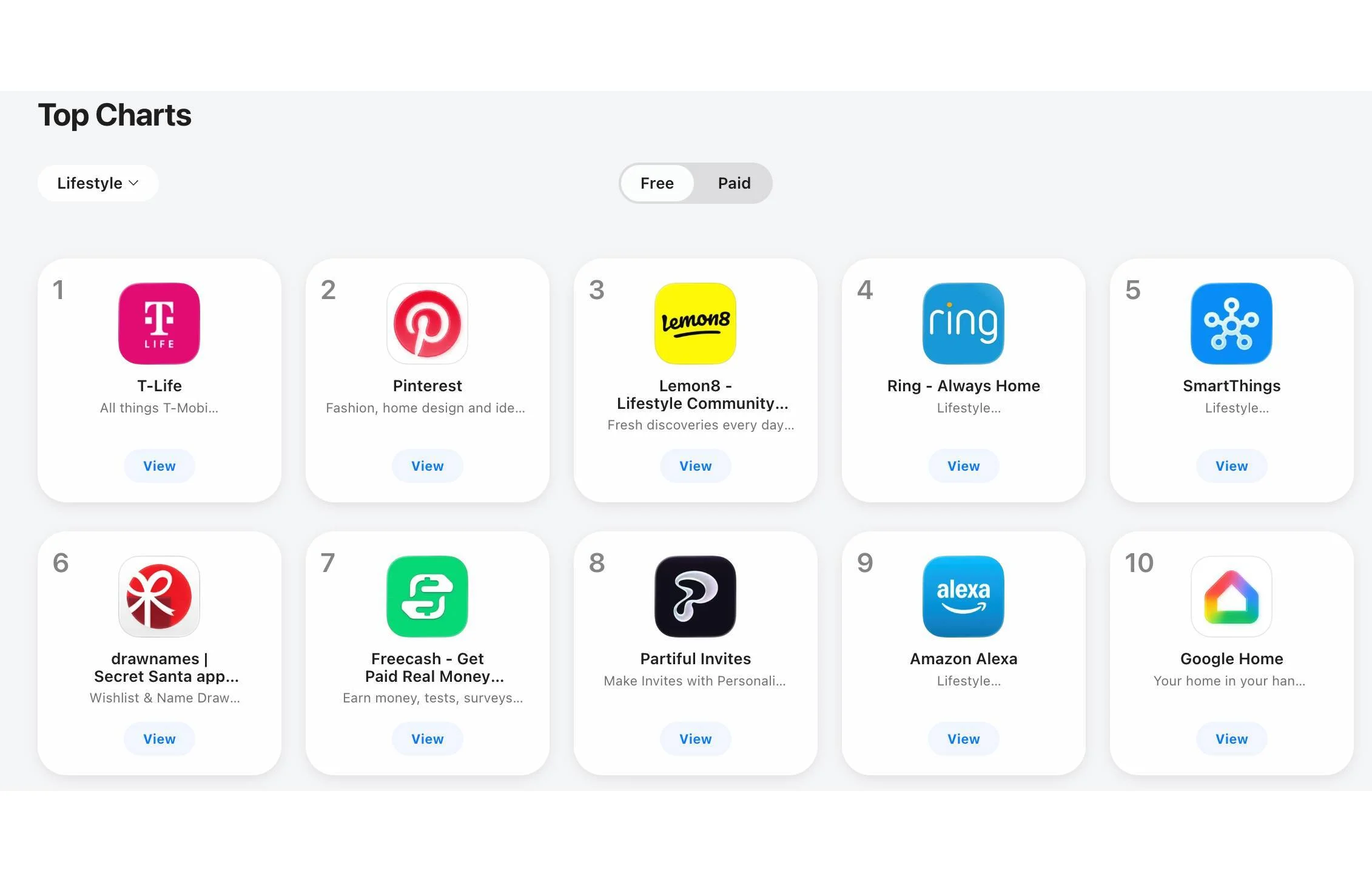 T-Life topping Lifestyle apps