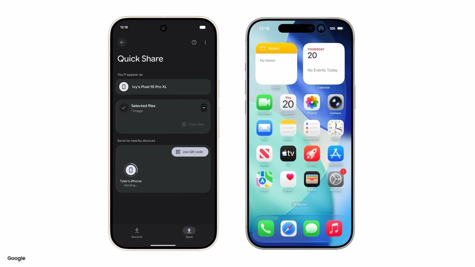 Pixel 10 AirDrop Feature