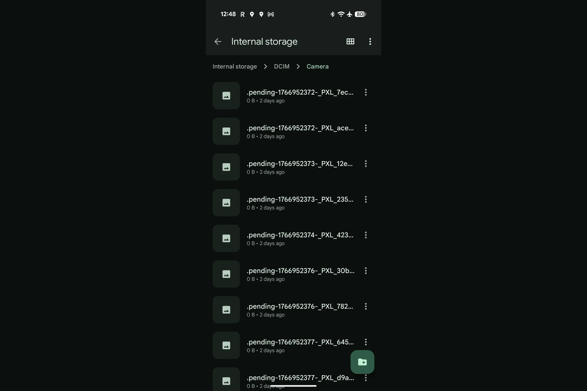 Pixel camera photo missing in gallery