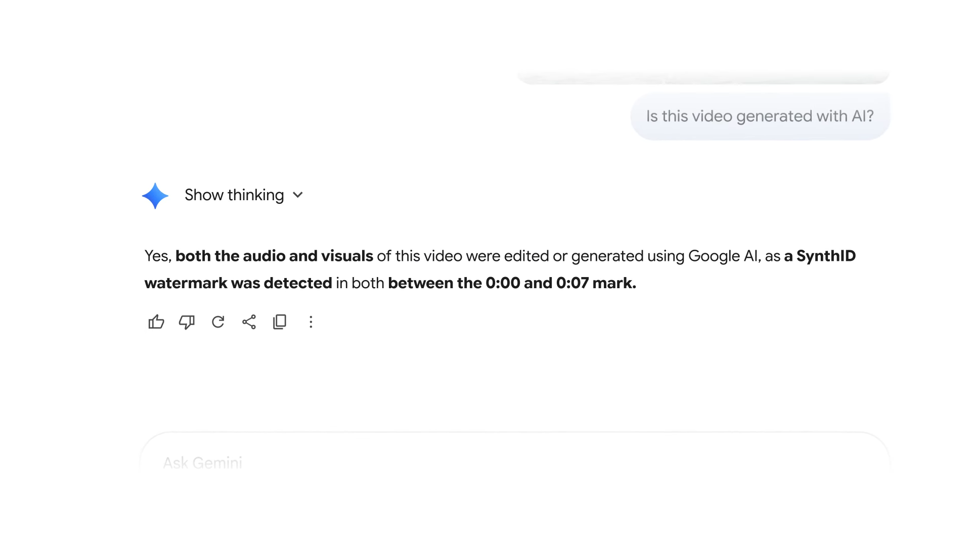 Google Gemini AI video detector