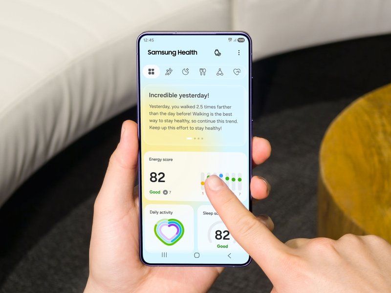 New Layout of Samsung Health