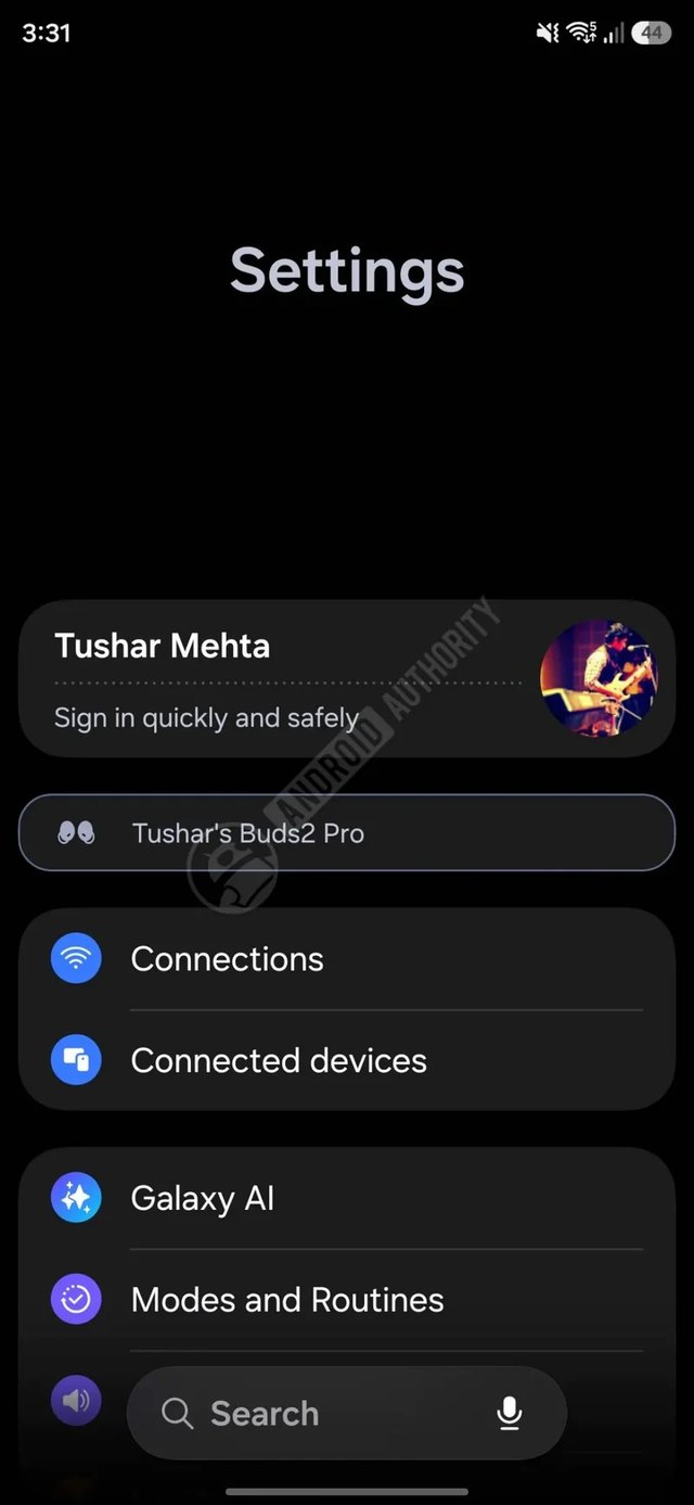 Galaxy Buds Settings Bug