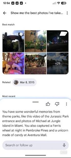 AI Ask Photos feature