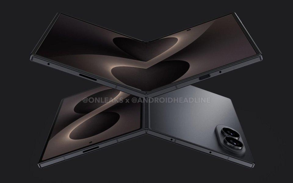 Leaked Galaxy Z Fold8 (wide) render