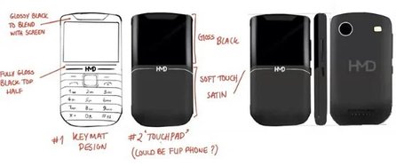 Design sketch of HMD's hybrid phone
